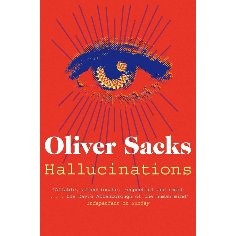 Three paperback books from Oliver Sacks' collection, including The Man Who Mistook His Wife for a Hat, showcasing colorful covers.