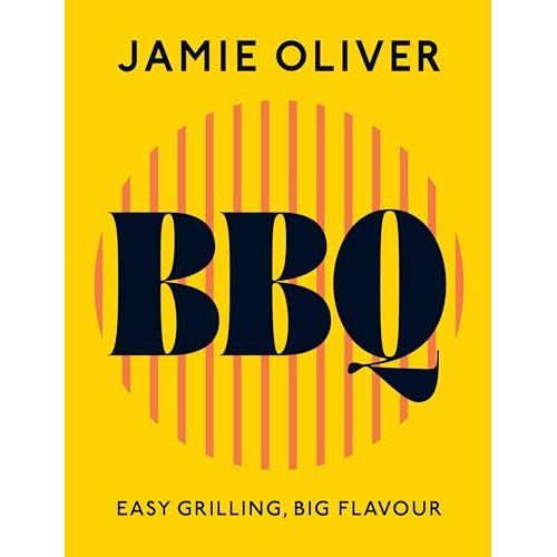 Paperback copy of "BBQ: Easy Grilling, Big Flavour" by Michael Joseph, featuring a cover with grilling utensils and smoky barbecue imagery.