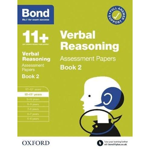 Bond 11+ four-book set by Sarah Lindsay including English, Maths, Verbal and Non-Verbal Reasoning assessment papers in paperback