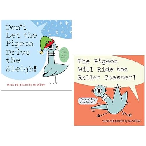 Don't Let the Pigeon Series 2 Books Collection Set (The Pigeon Will Ride the Roller Coaster and Don't Let the Pigeon Drive the Sleigh!) - The Book Bundle