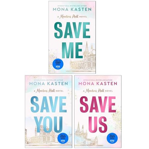 Three-book collection set of Maxton Hall Series by Mona Kasten, including Save Me, Save You, and Save Us, published by Penguin UK.
