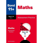 Bond 11+ Maths, English, Verbal & Non-Verbal Reasoning assessment practice books for ages 5-6 by Bond, set of four.