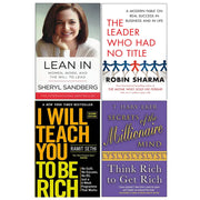 Lean In, The Leader Who Had No Title, I Will Teach You To Be Rich, Secrets of the Millionaire Mind 4 Books Collection Set - The Book Bundle