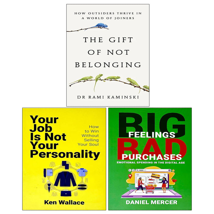 The Gift of Not Belonging(HB), Your Job Is Not Your Personality, Big Feelings Bad Purchases 3 Books Collection Set - The Book Bundle