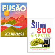 FUSÃO (HB) The Slim 800 Hot Air Fryer Recipe Cookbook collection set by Ixta Belfrage and Iota Publishing, featuring two cookbooks.