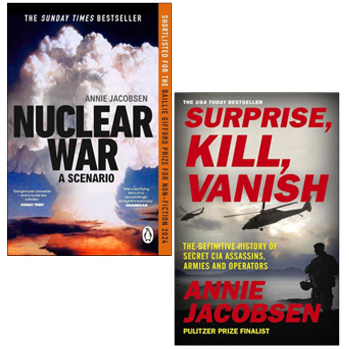 Annie Jacobsen 2 Books Collection Set (Surprise, Kill, Vanish, Nuclear War) - The Book Bundle