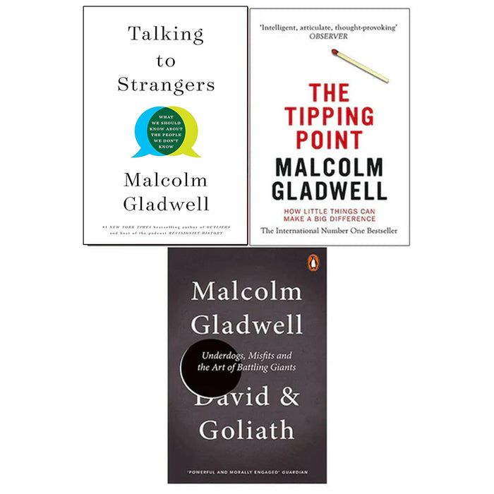 Talking to Strangers(HB), Tipping Point David and Goliath 3 Books Collection Set - The Book Bundle