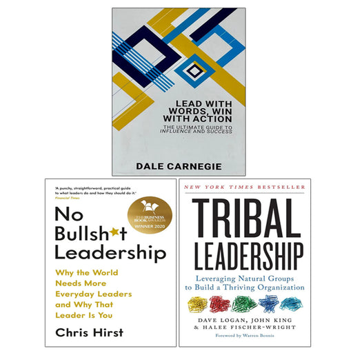 No Bullsht Leadership, Lead With Words Win With Action, Tribal Leadership 3 Books Collection Set - The Book Bundle