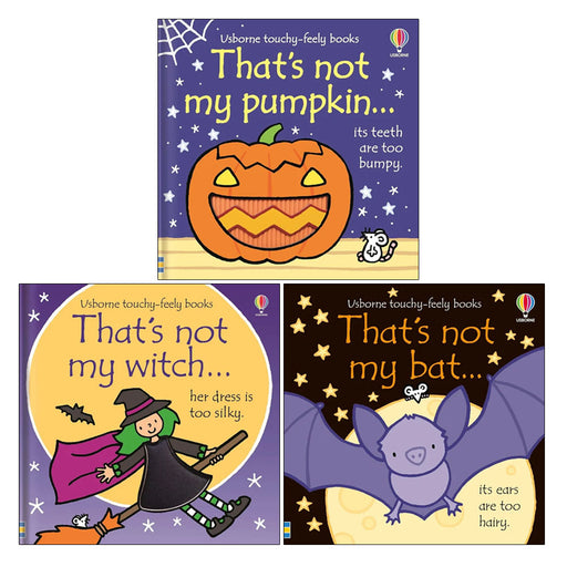 Fiona Watt 3 Books Collection Set (That's Not My Pumpkin, That's not my Witch, That's not my bat) - The Book Bundle