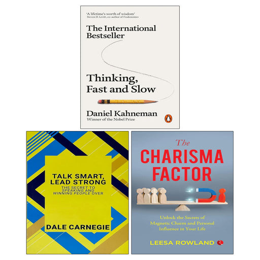 The Charisma Factor, Thinking Fast and Slow, Talk Smart Lead Strong 3 Books Collection Set - The Book Bundle