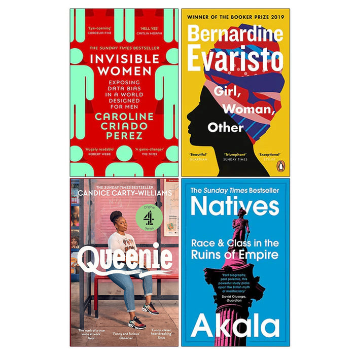 Invisible Women, Girl Woman Other, Queenie, Natives Race and Class in the Ruins of Empire 4 Books Collection - The Book Bundle
