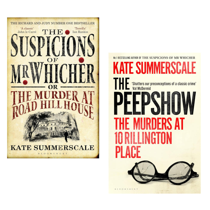 Kate Summerscale 2 Books Set (The Suspicions of Mr. Whicher: or The Murder at Road Hill House, The Peepshow: The Murders at 10 Rillington Place Hardcover ) - The Book Bundle