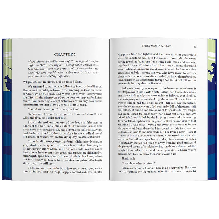 Three Men In A Boat by Jerome K. Jerome (Deluxe Hardback Sprayed Edge Edition) - The Book Bundle