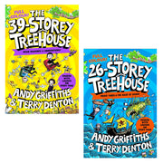 Cover images of The Treehouse Series Colour Edition 2 Books Collection by Andy Griffiths, published by Macmillan Children's Books.