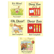 Rod Campbell Lift the Flap Collection 4 Books Set (The Pop-Up Dear Zoo,  It's Mine! Noisy Farm, Dear Zoo) - The Book Bundle