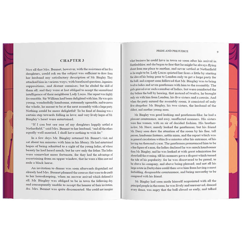 Pride and Prejudice by Jane Austen (Deluxe Hardback Sprayed Edge Edition) - The Book Bundle