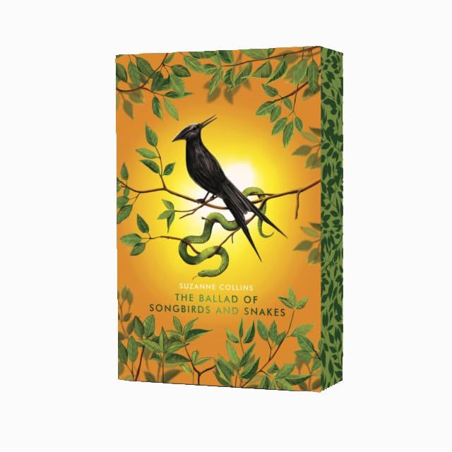 Deluxe collection of five hardcover The Hunger Games books by Suzanne Collins, featuring iconic cover art.