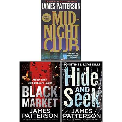 James Patterson Collection 3 Books Set(Black Market, The Midnight Club, Hide and Seek) - The Book Bundle