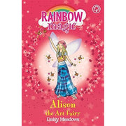 Four books from Daisy Meadows' School Day Fairies Collection featuring Alison the Art Fairy, with colorful fairy illustrations.