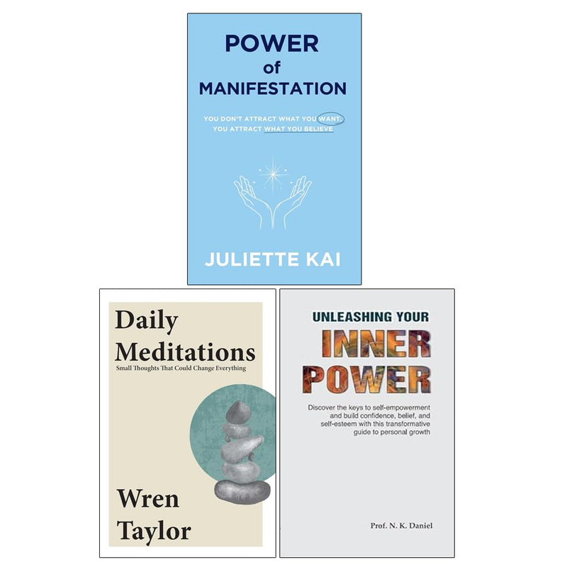 Daily Meditations,Unleashing Your Inner, Power Of Manifestation 3 Books Collection Set - The Book Bundle