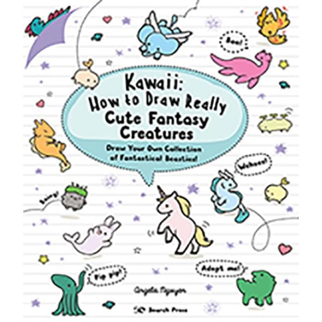 Kawaii How to Draw Really Series 4 Books Collection Set By Angela Nguyen (Cute Stuff, Cute Food, Cute Woodland Friends & Cute Fantasy Creatures) - The Book Bundle