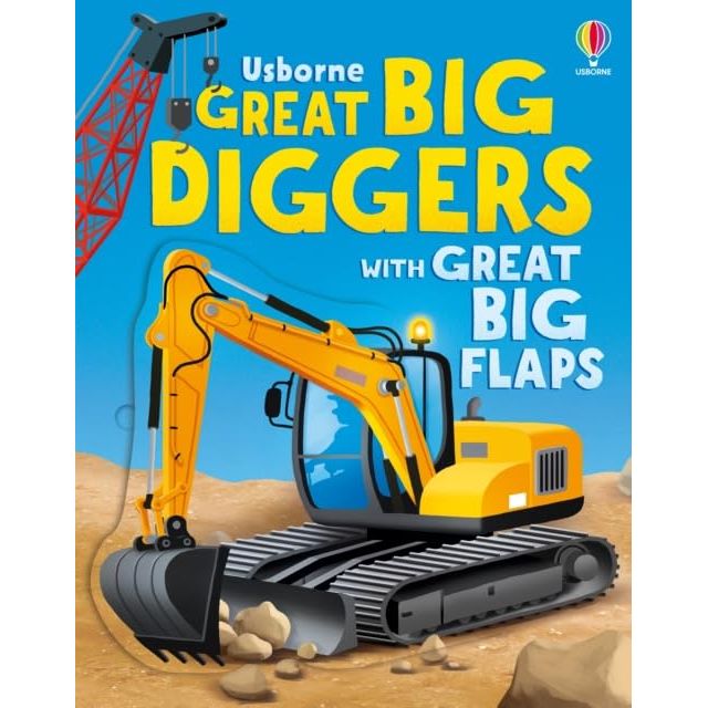 Usborne Great Big Flaps Collection set of three children's books by Alice Beecham featuring trucks, diggers, and dinosaurs with flap pages.