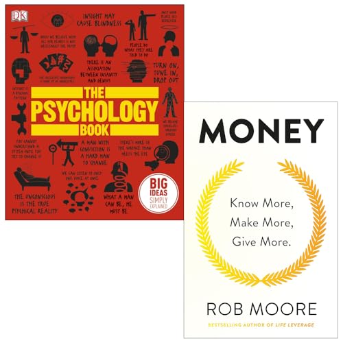 The Psychology Book By DK and Money By Rob Moore 2 Books Collection Set - The Book Bundle