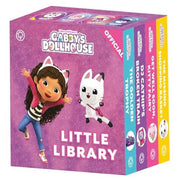 Set of four Gabby's Dollhouse Little Library books by Orchard Books, featuring colorful cover art from the DreamWorks Scholastic collection.