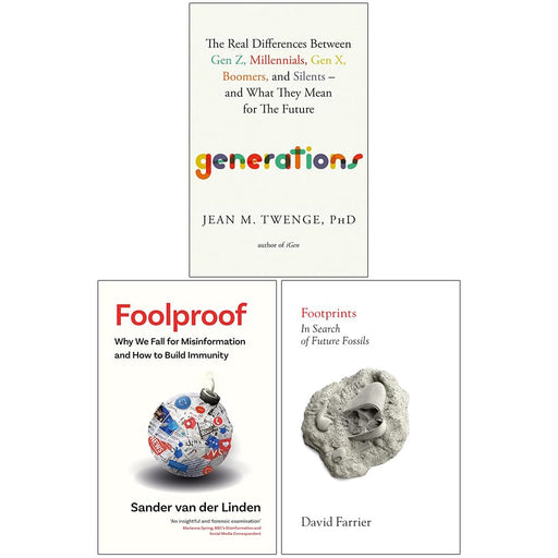 Generations Jean Twenge, Foolproof & Footprints 3 Books Collection Set - The Book Bundle