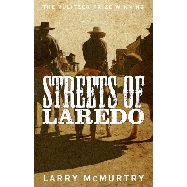 Four paperback books from the Lonesome Dove series by Larry McMurtry, fiction collection, published by Pan Macmillan.