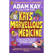 Set of five Adam Kay Collection books including Kay's Anatomy, Marvellous Medicine, Inventions, Dexter Procter, and Poo-tastic Puzzle Book.