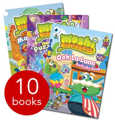 Moshi Monsters 10 Books Collection Set - Ages 5+ - Paperback - Ziplock Pack For Kids - The Book Bundle