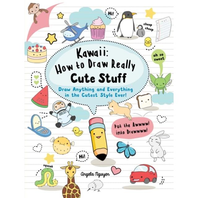 Kawaii How to Draw Really Series 4 Books Collection Set By Angela Nguyen (Cute Stuff, Cute Food, Cute Woodland Friends & Cute Fantasy Creatures) - The Book Bundle