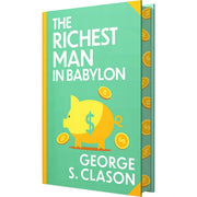 Cover of The Richest Man In Babylon by George S. Clason, Wilco Classics sprayed edge hardcover book with gold accents.