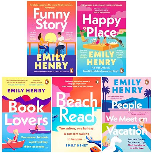 Beach Read Collection By Emily Henry 5 Books Set (Beach Read, People We Meet On Vacation, Happy Place, Book Lovers and Funny Story) - The Book Bundle