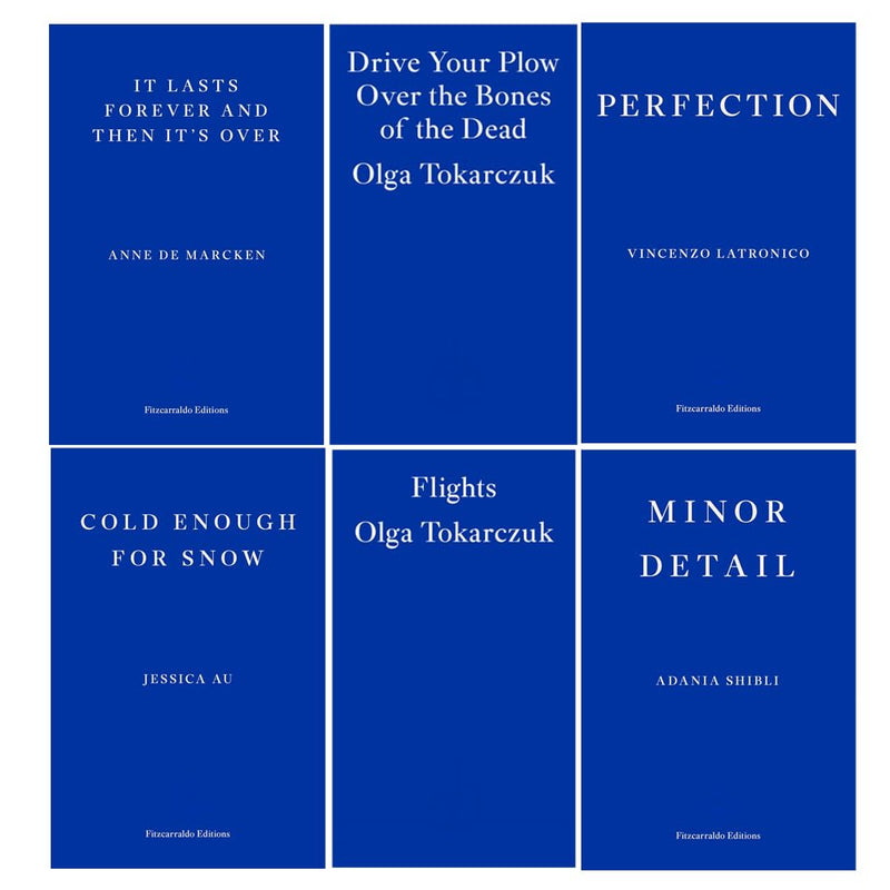 Six paperback fiction books collection including Drive Your Plow Over the Bones of the Dead by Anne de Marcken and Olga Tokarczuk.