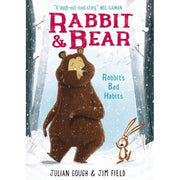 Collection of Julian Gough's Rabbit and Bear Series 1-6 children's books, featuring colorful covers with rabbit and bear characters.