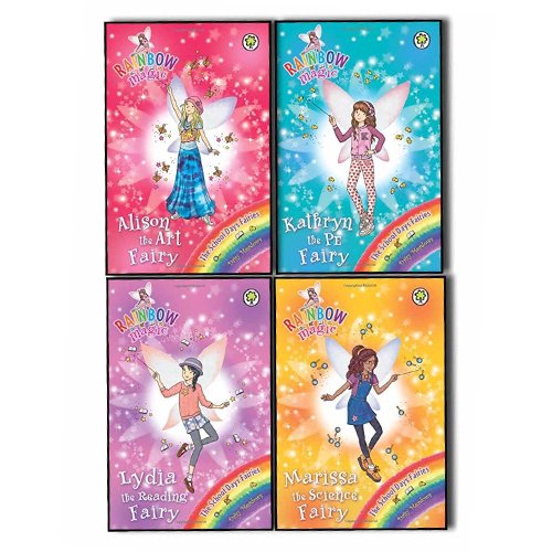 Four-book School Day Fairies Collection by Daisy Meadows featuring Alison the Art Fairy, with colorful fairy illustrations.
