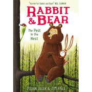 Collection of Julian Gough Rabbit and Bear Series 1-6 children's books including "This Lake is Fake!" and "Rabbit's Bad Habits."