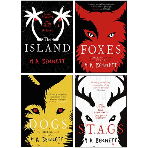 M.A. Bennett 4 Books Collection Set (The Island, STAGS, DOGS, FOXES) - The Book Bundle