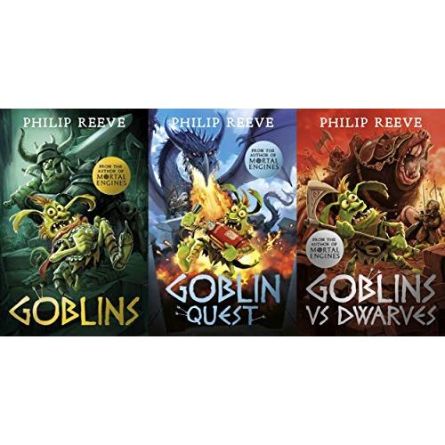 philip reeve goblins series 3 books collection set - (goblins,goblins vs dwarves,goblin quest) - The Book Bundle