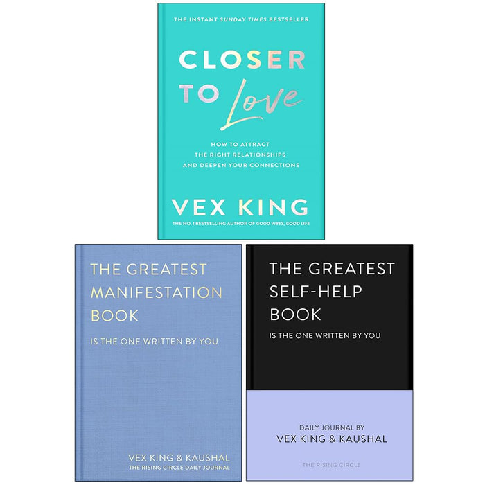 Vex King Collection 3 Books Set (Closer to Love, The Greatest Self-help Book & The Greatest Manifestation Book - The Book Bundle
