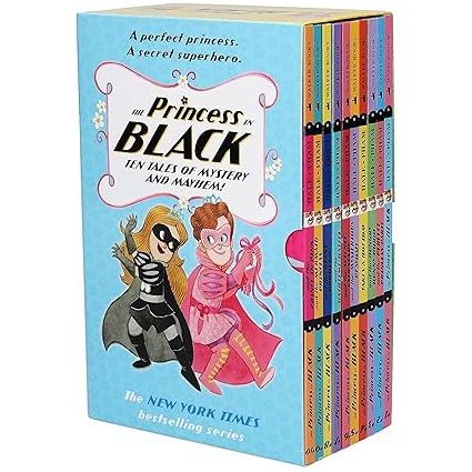 Princess in Black Series 10 books collection box set by Shannon Hale, featuring colorful covers from the Hungry Bunny Horde and more.