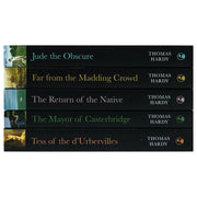 Set of five Thomas Hardy classic editions including Jade the Obscure and Far from the Madding Crowd, featuring vintage book covers.