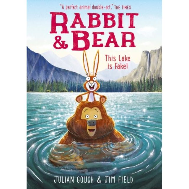 Collection of Julian Gough's Rabbit and Bear Series 1-6 children's books, featuring colorful covers with rabbit and bear characters.