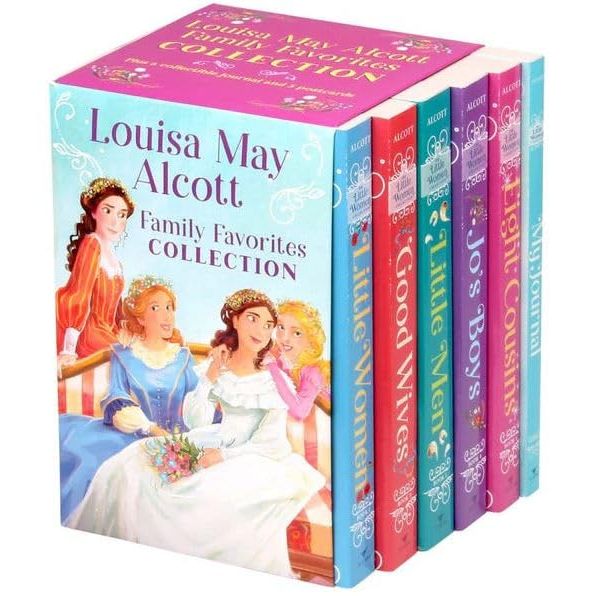 Louisa May Alcott Family Favorites Collection 6 Books Box Set (Eight Cousins, Good Wives, Little Men, Little Women, Jo's Boys & My Journal) - The Book Bundle