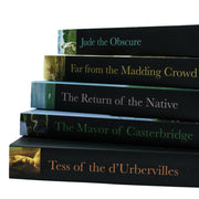 Set of five Thomas Hardy classic edition novels including Jade the Obscure and Far from the Madding Crowd, featuring vintage cover art.