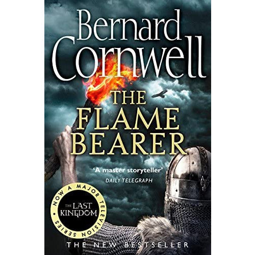Six paperback books from Bernard Cornwell's Saxon Tales collection, featuring historical fiction with detailed covers.