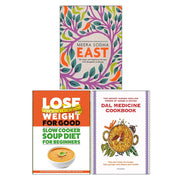 Set of three books on weight loss and soup diets by Iota, featuring titles on healthy eating and beginner-friendly recipes.