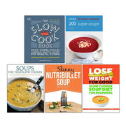 The Slow Cook Book, Hamlyn All Colour Cookery, Soups For Your Slow Cooker, The Skinny Nutribullet Soup Recipe Book, Slow Cooker Soup Diet 5 Books Collection Set - The Book Bundle